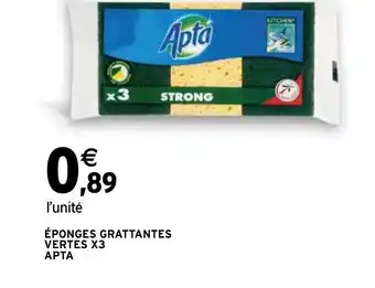 Intermarché Éponges grattantes vertes X3 APTA offre
