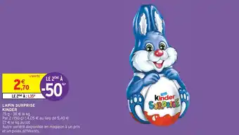 Intermarché Lapin surprise KINDER offre