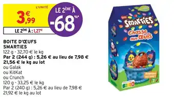 Intermarché Boite d'œufs SMARTIES offre