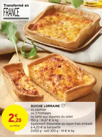 Intermarché Quiche lorraine offre