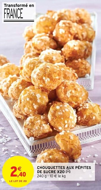 Chouquettes aux pépites de sucre X20