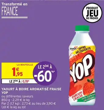 Yaourt à boire aromatisé fraise YOP