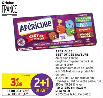 Intermarché Apéricube best of des saveurs offre