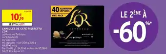 Intermarché Capsules de café ristretto L'OR offre