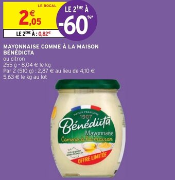 Mayonnaise comme à la maison BÉNÉDICTA