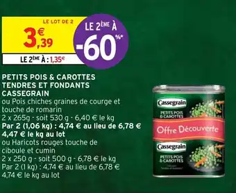 Petits pois & carottes tendres et fondants CASSEGRAIN