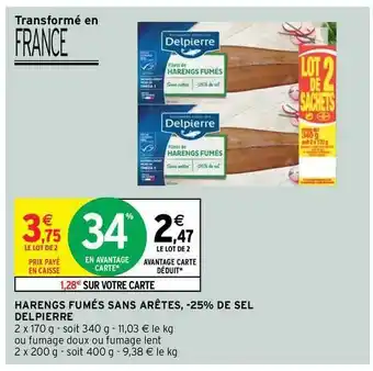Intermarché Hyper Harengs Fumés Sans Arêtes, -25% De Sel Delpierre offre
