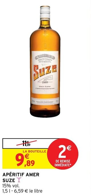 Intermarché Apéritif Amer Suze offre