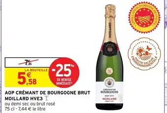 Intermarché AOP Crémant de Bourgogne Brut Moillard HVE3 offre