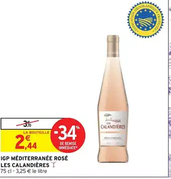Intermarché IGP Méditerranée Rosé Les Calandières offre