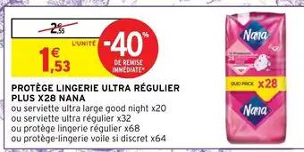 Intermarché Protège Lingerie Ultra Régulier Plus x28 Nana offre
