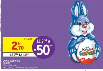 Intermarché Hyper Lapin Surprise Kinder offre