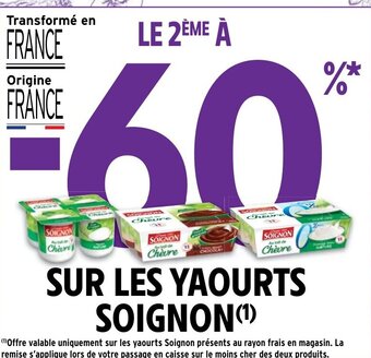 Intermarché Hyper Sur Les Yaourts Soignon offre