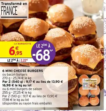 Intermarché Hyper 6 Mini Cheese Burgers offre