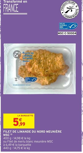 Intermarché Hyper Filet de Limande Du Nord Meunière MSC offre
