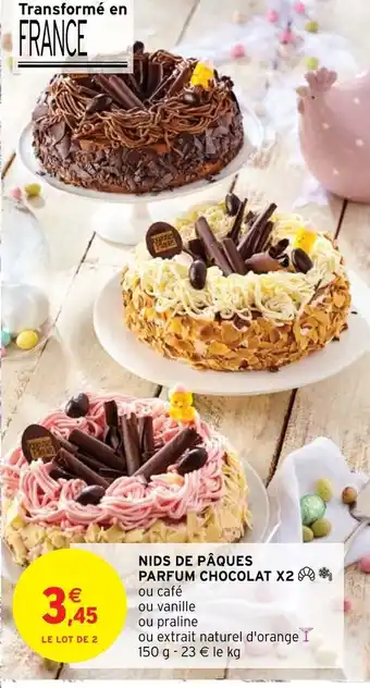 Intermarché Hyper Nids De Pâques Parfum Chocolat X2 offre