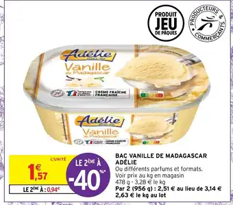 Intermarché Hyper Bac Vanille De Madagascar Adélie offre