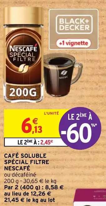 Intermarché Hyper Café Soluble Spécial Filtre Nescafé offre