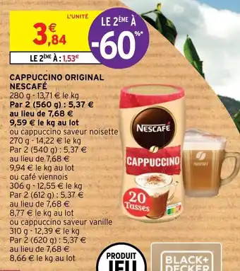 Intermarché Hyper Cappuccino Original Nescafé offre