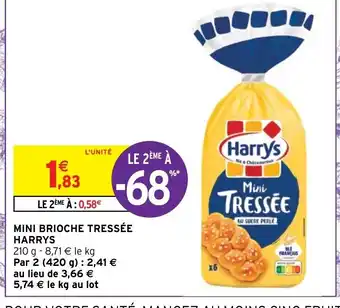Intermarché Hyper Mini Brioche Tressée Harrys offre