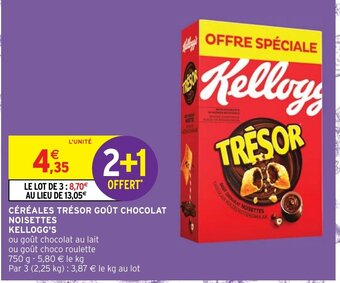 Intermarché Hyper Céréales Trésor Goût Chocolat Noisettes Kellogg's offre