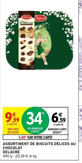 Intermarché Hyper Assortiment De Biscuits Délices Au Chocolat Delacre offre