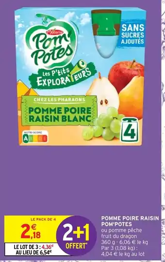 Intermarché Hyper Pomme Poire Raisin Pom'Potes offre
