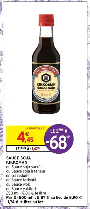 Intermarché Hyper Sauce Soja Kikkoman offre