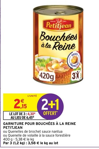 Garniture Pour Bouchées à la Reine Petitjean