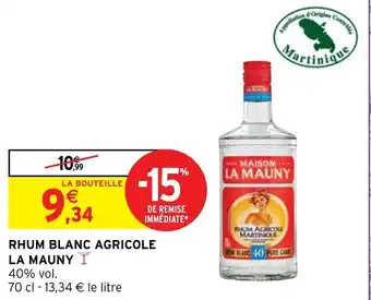 Rhum Blanc Agricole La Mauny