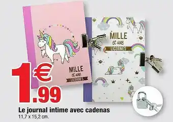 Bazarland Le Journal Intime Avec Cadenas offre