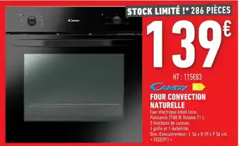 Brico Cash Four Convection Naturelle Candy offre