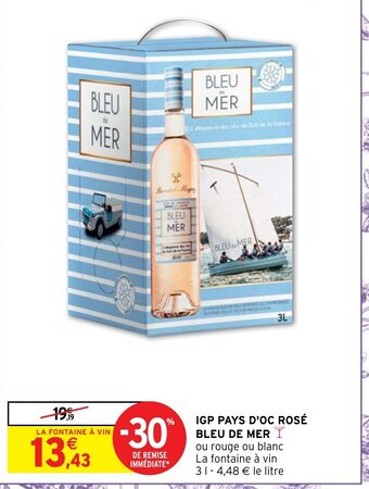 Intermarché Hyper IGP Pays D'Oc Rosé Bleu de Mer offre