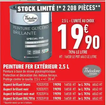 Brico Cash Peinture Fer Extérieur 2,5 L Théodore offre