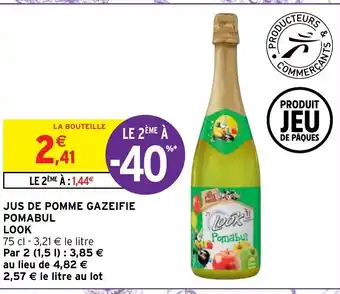 Intermarché Hyper Jus De Pomme Gazeifie Pomabul Look offre