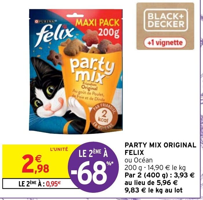 Promo Party Mix Original Felix chez Intermarché Hyper