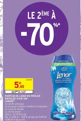 Intermarché Hyper Parfum de Linge en Perles Envolée D'Air 16D Lenor offre