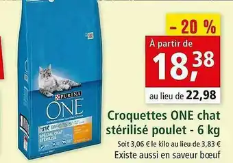 Maxi Zoo Croquettes One Chat Stérilisé Poulet - 6 Kg offre
