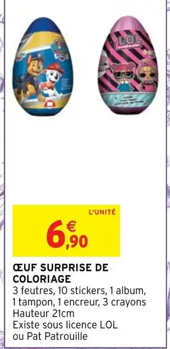 Intermarché Hyper Œuf Surprise de Coloriage offre