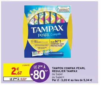 Tampon Compak Pearl Regulier Tampax