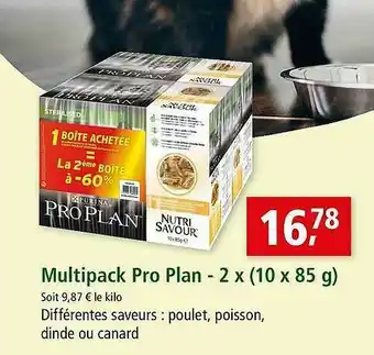 Maxi Zoo Multipack Pro Plan - 2 X (10 X 85 G) offre