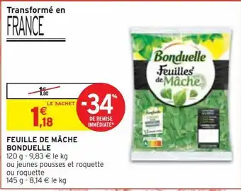 Intermarché Hyper Feuille de mâche bonduelle offre