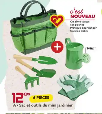 Gifi Sac et outils du mini jardinier offre