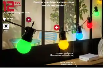 Gifi Guirlande guinguette 50led offre