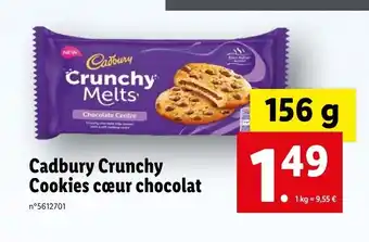 Lidl Cadbury crunchy cookies cœur chocolat offre