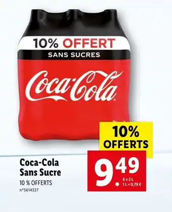 Lidl Coca-cola sans sucre offre