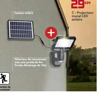 Gifi Projecteur mural led solaire offre