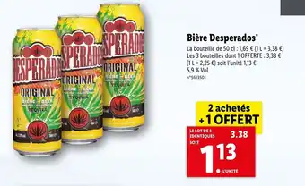 Lidl Bière desperados offre