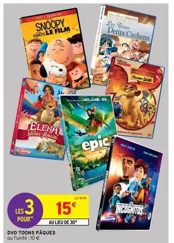 Intermarché Hyper Dvd Toons Pâques offre