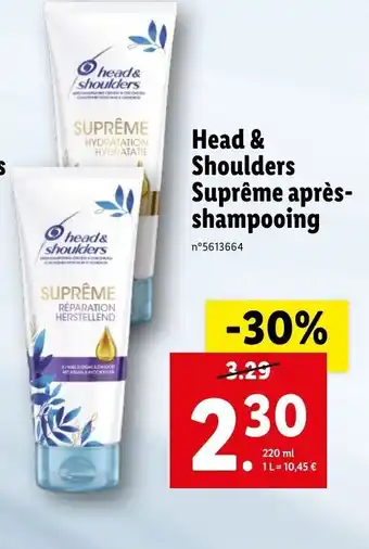 Lidl Head & shoulders suprême aprês-shampooing offre